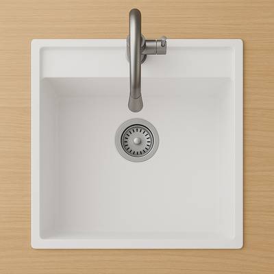 Komposiittiallas 50cm Valkoinen