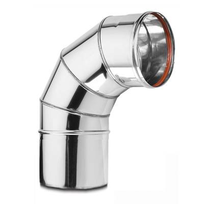 Savuputken kulma 90 ast pitkä 120mm 0,6mm CE Savuputken kulma 90 ast pitkä 120mm 0,6mm CE